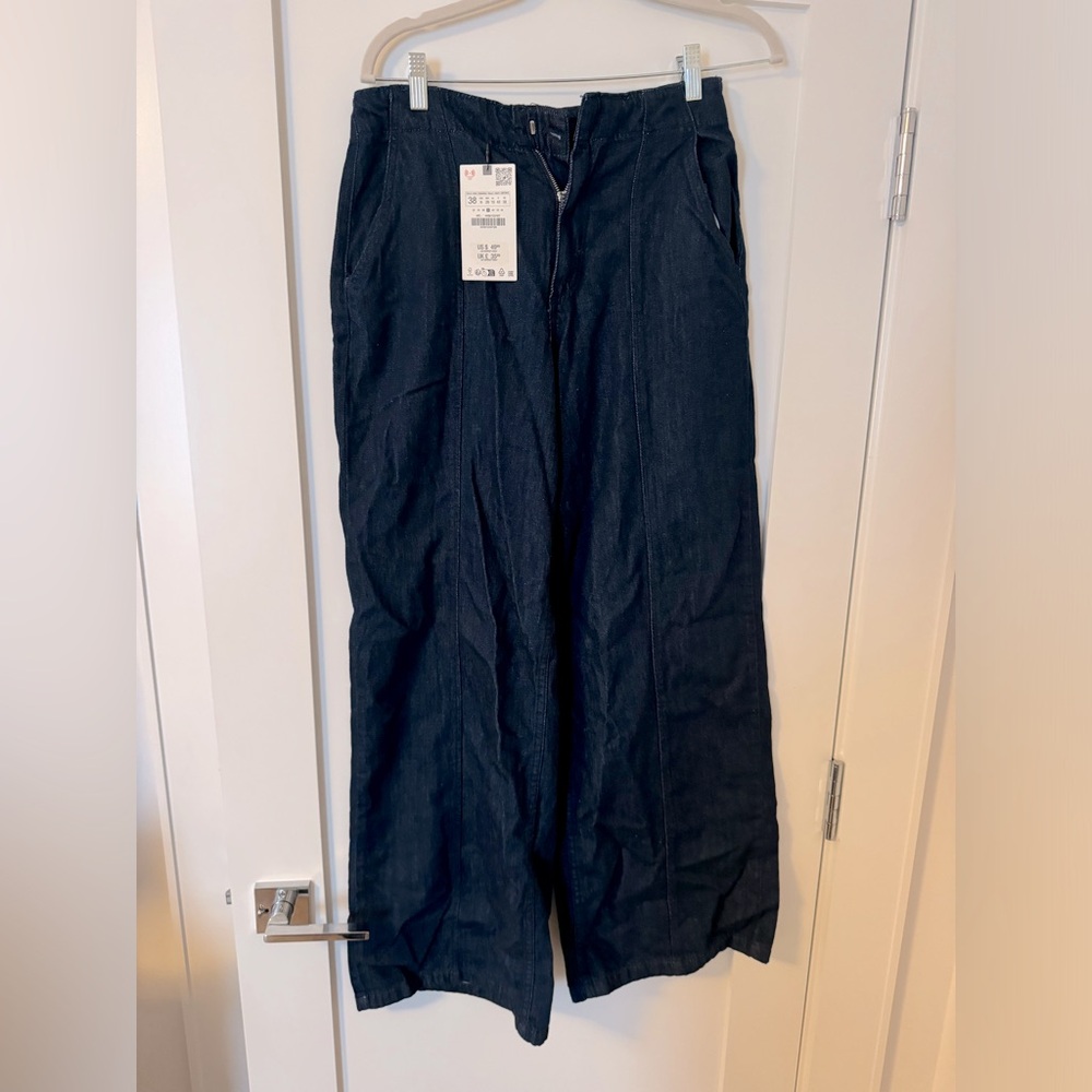 Zara wide leg flare jeans